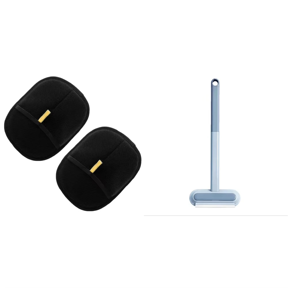 Pet Hair Removal Tool Set Reusable Static Removal Gloves, Double-Sided Grooming Gloves for Pets Removes Pet Fur Hair for Carpets