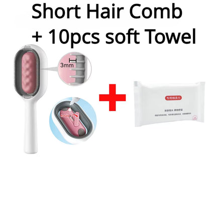 Double Sided Hair Removal Brushes for Cat Dog Pet Grooming Comb with Wipes Kitten Brush Cat Accessories Pet Products