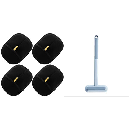 Pet Hair Removal Tool Set Reusable Static Removal Gloves, Double-Sided Grooming Gloves for Pets Removes Pet Fur Hair for Carpets