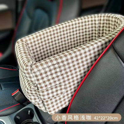 Car Central Dog Car Seat Bed Portable Dog Carrier for Small Dogs and Cats Safety Travel Bag Accessories - AuraPetsCar Central Dog Car Seat Bed Portable Dog Carrier for Small Dogs and Cats Safety Travel Bag AccessoriesAuraPets